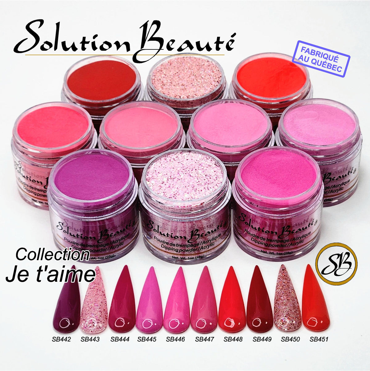 Poudres Solution Beauté Collection Je t'aime - Format Régulier